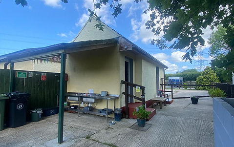 Washing up area at Covert Farm