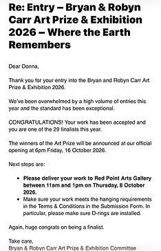 Donna Howard – finalist in the Bryan & Robyn Carr Art Prize 2026