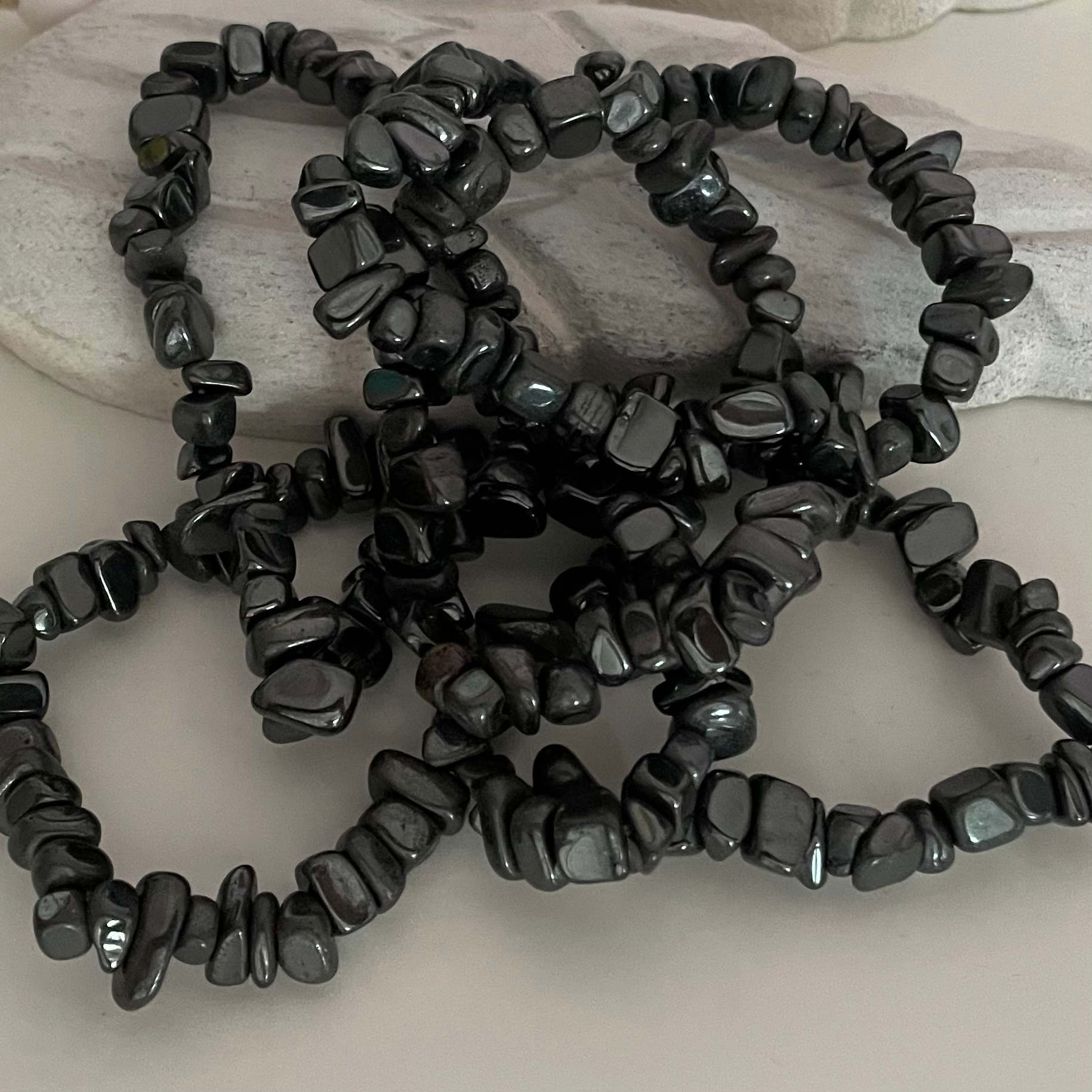 Hematite Chip Bracelet 