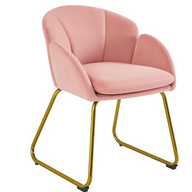 Flower Shape Velvet Chair