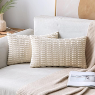 Corduroy Decorative Lumbar Throw Pillow Covers 