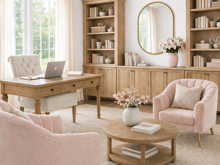 From Spacious to Small: Blush Accents That Transform Any Home Office