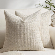 Neutral Chenille Square Decorative Pillow Cases