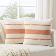 Boho Coral Decorative Throw Pillow Cover, 