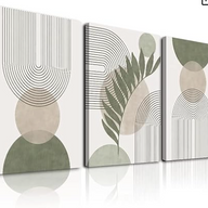 Sage Green Boho Wall Art Set of 3