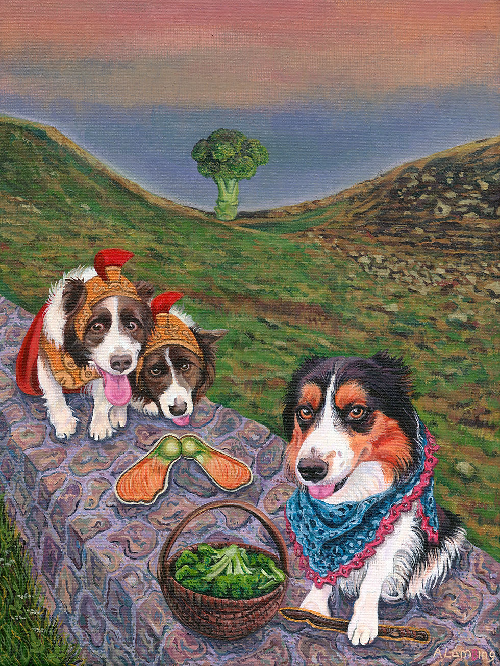 Thumbnail: extract from broc collie painting
