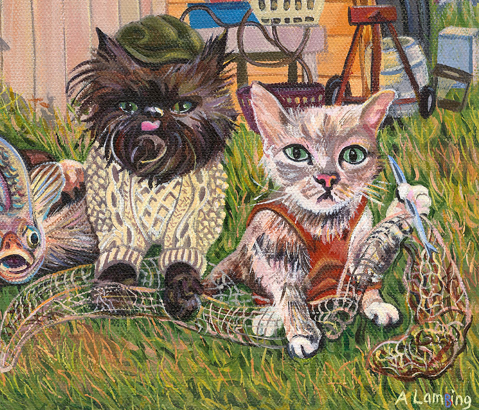 Thumbnail: Two funny cats on Holy Island