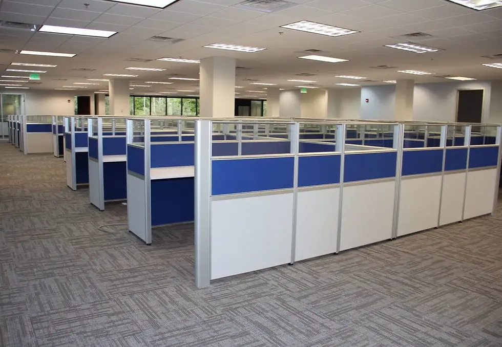 Manufactured Blue Accent Tiled Workstations
