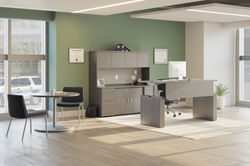 Hon Adjustaable Desk with Credenza