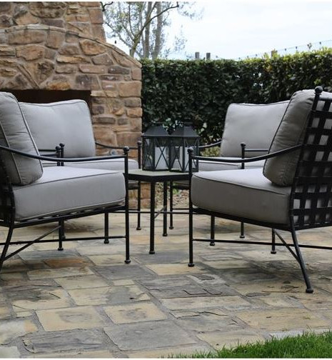 outdoor patio chairs and table four person