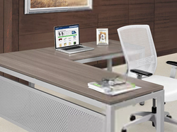 L-Shape Desk with Modesty Panel