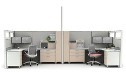 Modern Tile and Frame Workstations with Storage