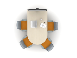 Collaborative Meeting Table with Chairs