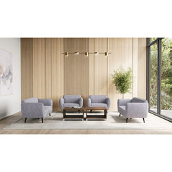 Mason Lounge Seating Dark Gray Fabric