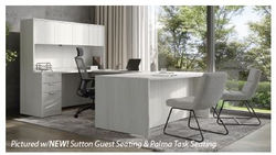 U-SHAPE DESK ACADIA WHITE LAMINATE