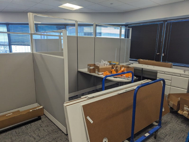 Commercial office furniture installation