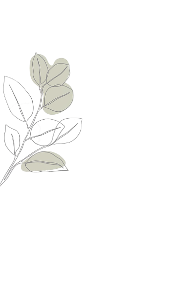 Illustration eines grünen und weißen Blätterzweigs.