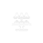 Icon für Events und Feiern – drei Personen unter Lichterkette, Symbol für private Veranstaltungen, Sommerfeste und Partys.