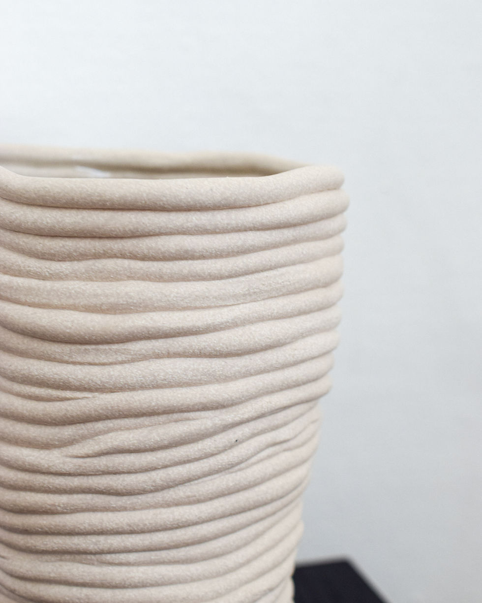 Thumbnail: 02 Medium Swirl Stoneware Vase