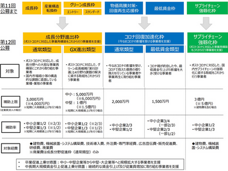 事業再構築補助金(第12回公募)のポイント