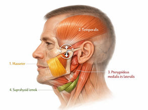 TMJ mozgásban részt vevő izmok listája