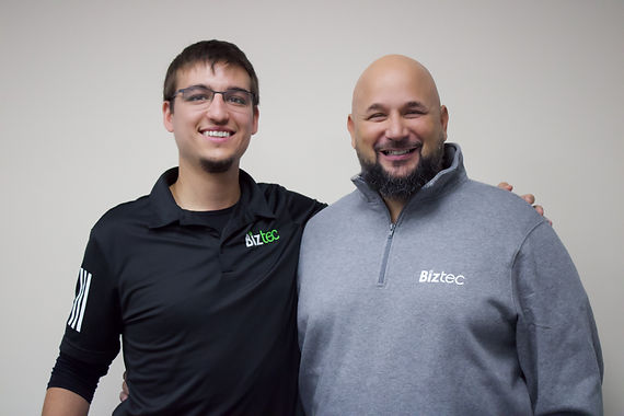 Joe Sams and Evan Fleak at Biztec