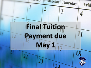 Final Tuition payment due