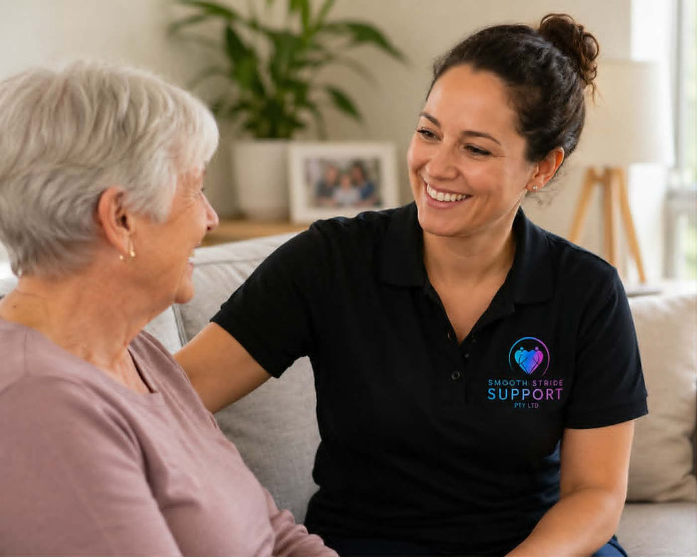 Support Worker providing compassionate NDIS Support services to a participant in perth's southern suburbs