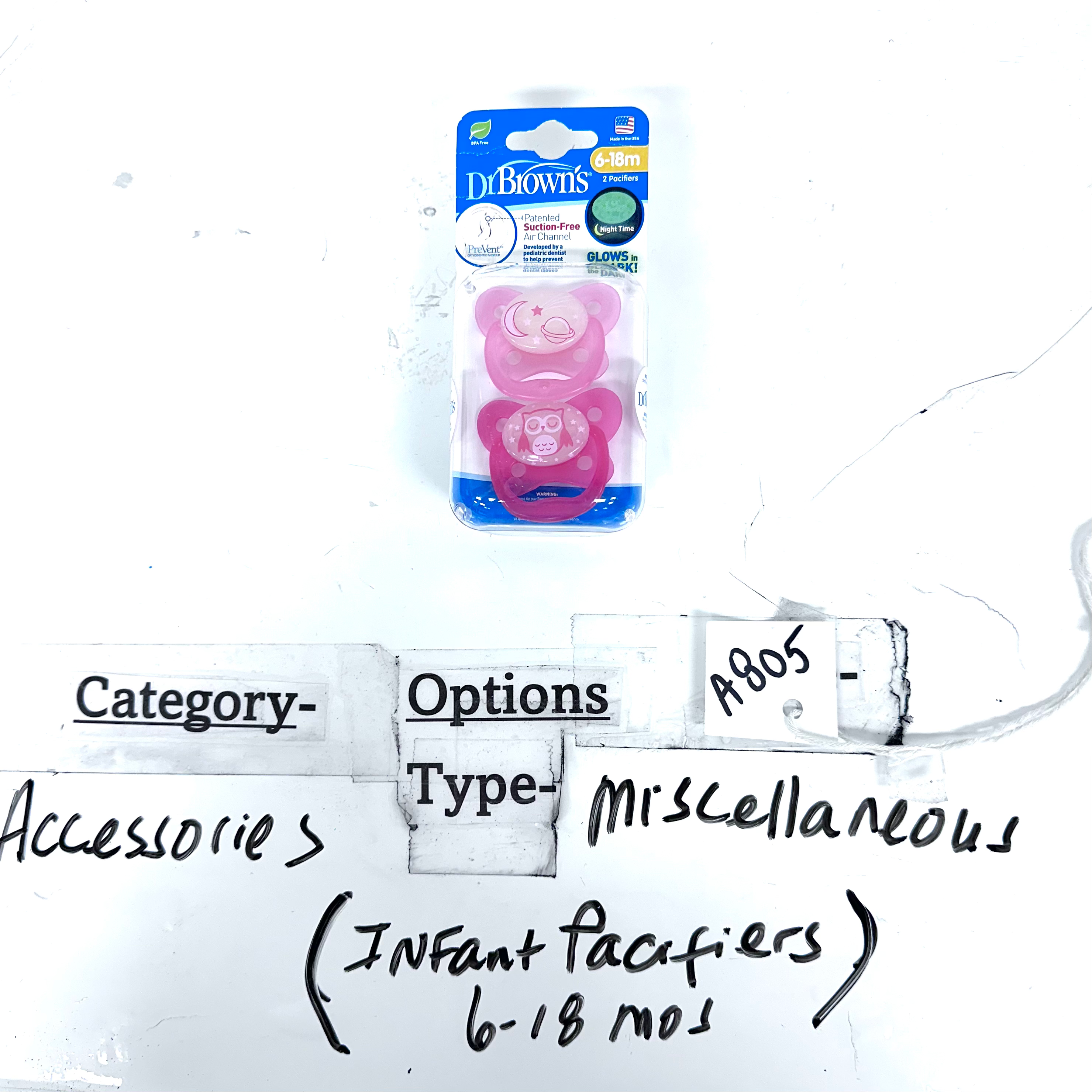 Infant pacifiers 6 to 18 months