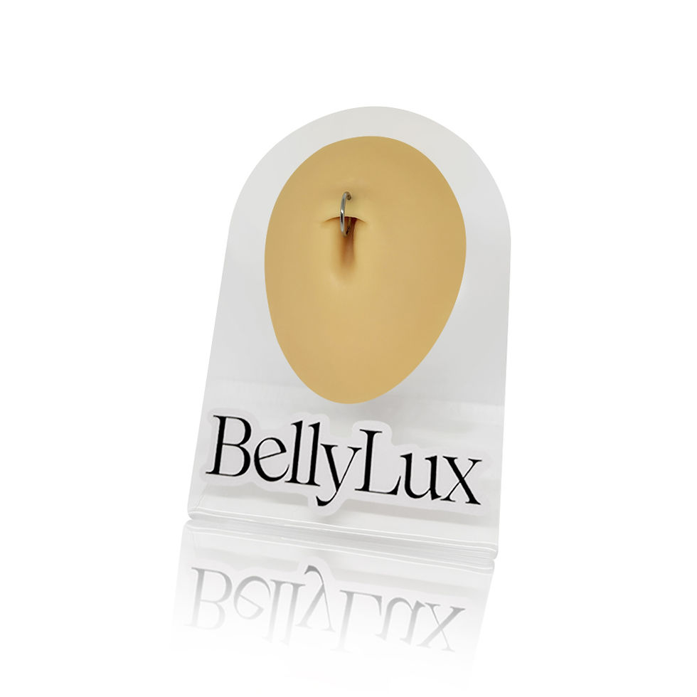 Thumbnail: Stylish Silver Belly Bar Hoop