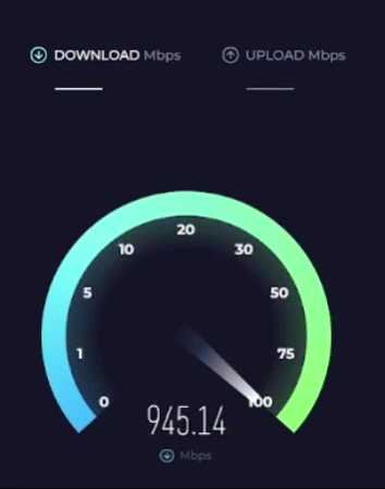High speed internet test example