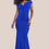 Thumbnail: Goddiva Pleated Bardot Evening Dress
