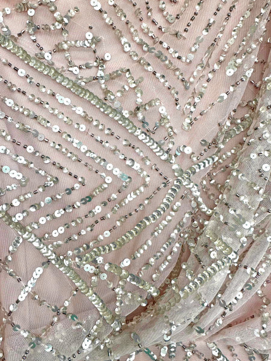 Thumbnail: Adrianna Papell One Shoulder Blush Gown Sz 12 ONE ONLY