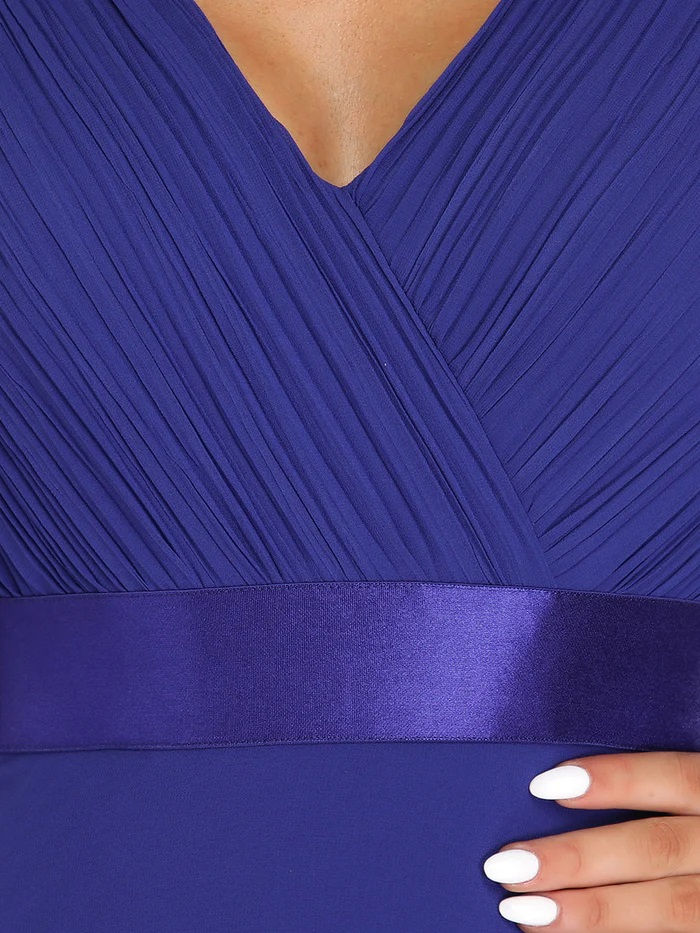 Thumbnail: Rachel Ruched Bodice Flutter Sleeve Gown