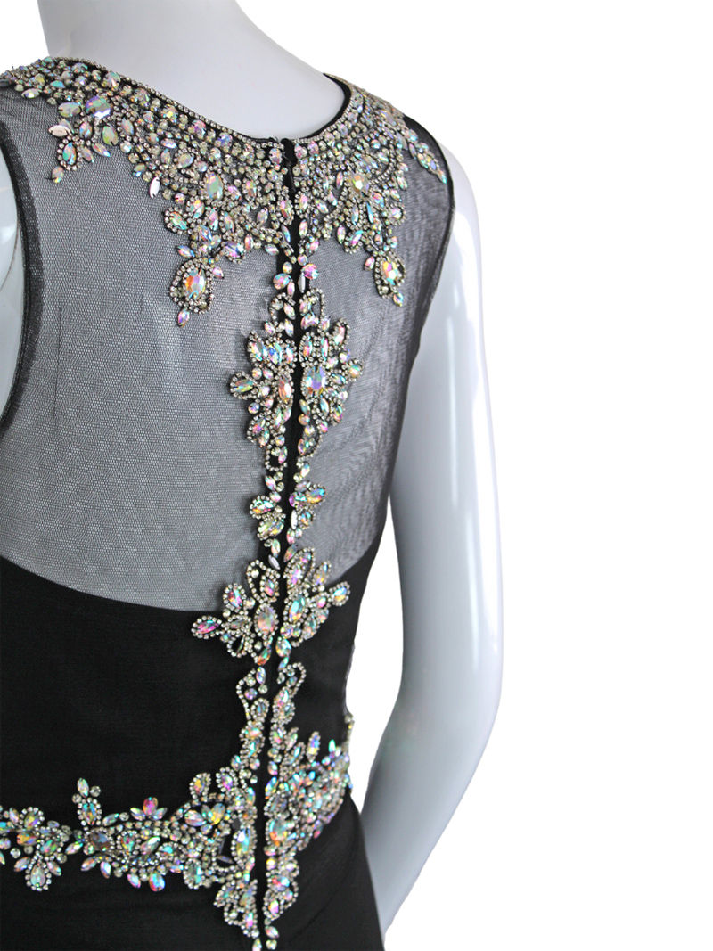 Thumbnail: Diamantè Embellished Bodice Sweetheart Gown Sz 10 ONE ONLY