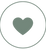 A love heart inside a circle conveying compassion, safety, connection and a holistic approach to counselling