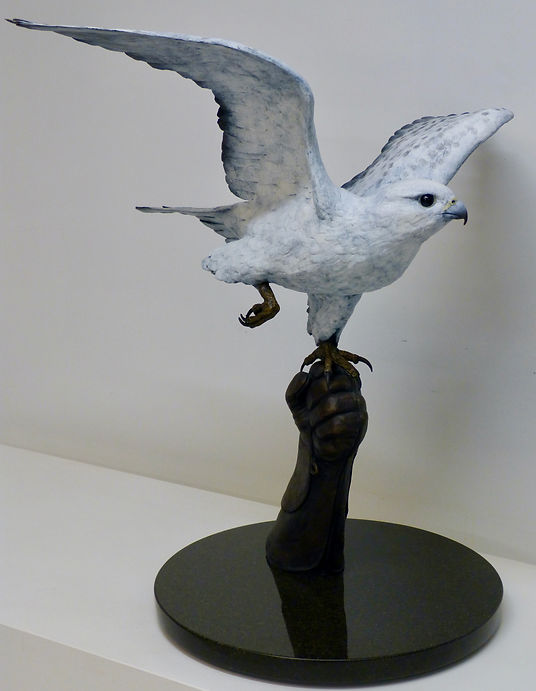 bronze sculpture titled the moment of truth by sculptor Tom Hjorleifson