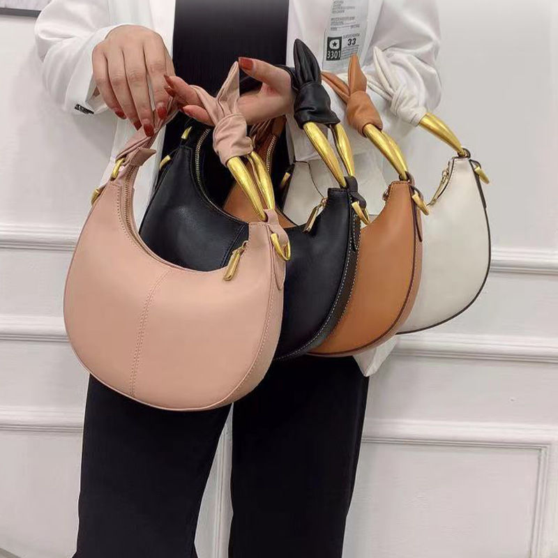 Bolsa de ombro feminina multi-cor outono e inverno moda feminina retrô bolinho d