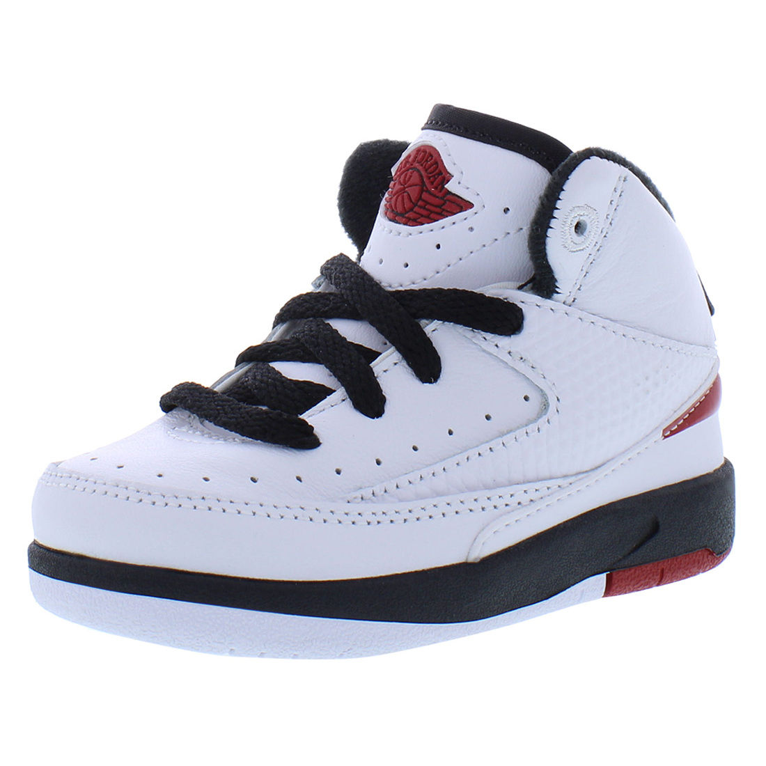 For for 2 Retro Infant/Toddler Shoes Model MSS-DQ8563106 Color White/Varsity Red