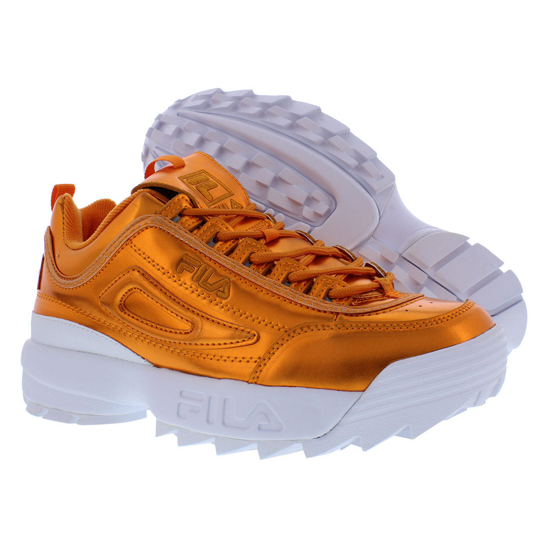 For Disruptor II Spring Pack Women's Walking Shoes Color Sun Orange/White | Made