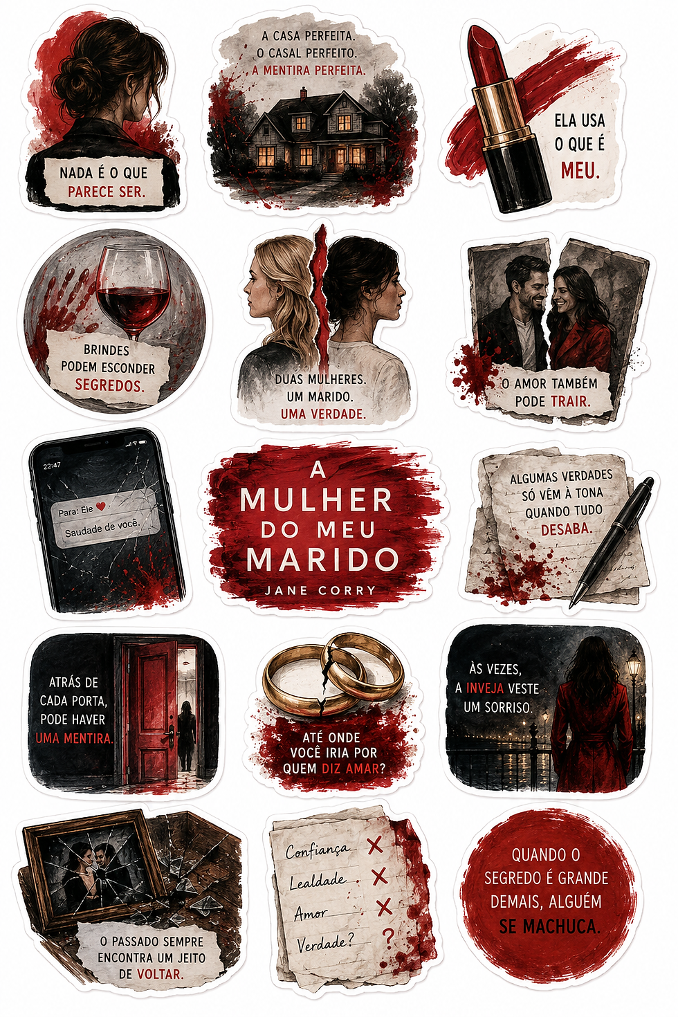 livro a mulher do meu marido adesivos