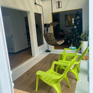 Terraza antes de la decoración en línea