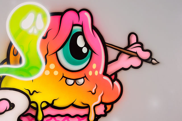 Buff Monster silkscreen Buff Monster – Interview, Studio Visit