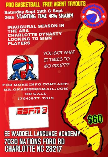 Charlotte Dynasty Tryouts