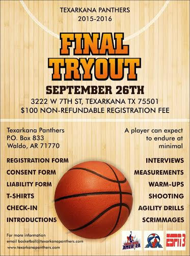 Texarkana Panthers Announce Tryouts