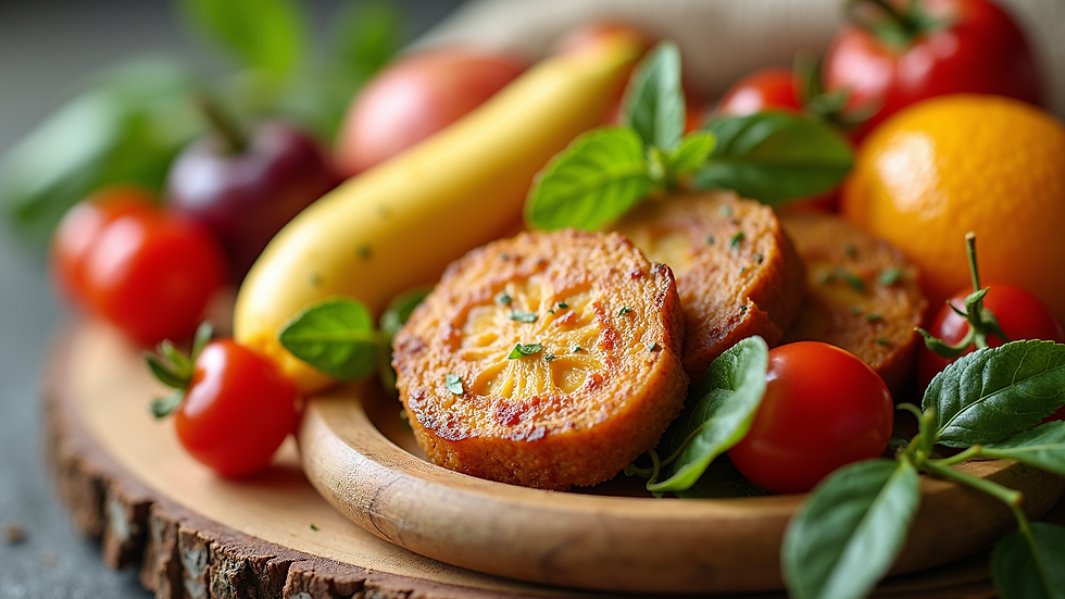 Close-up view of colorful probiotic-rich foods