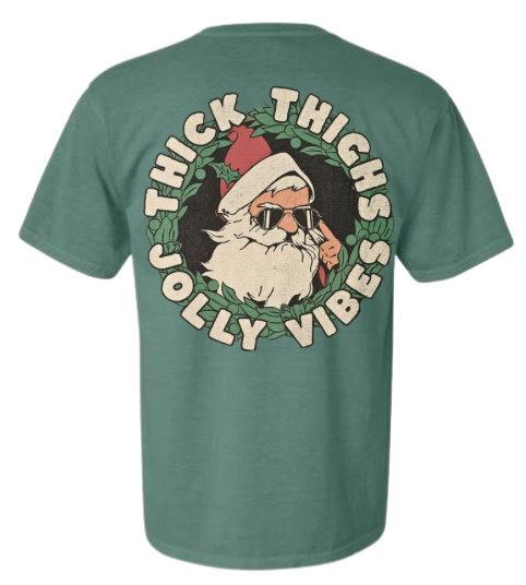 Thumbnail: Thick Thighs Jolly Vibes Unisex T-shirt