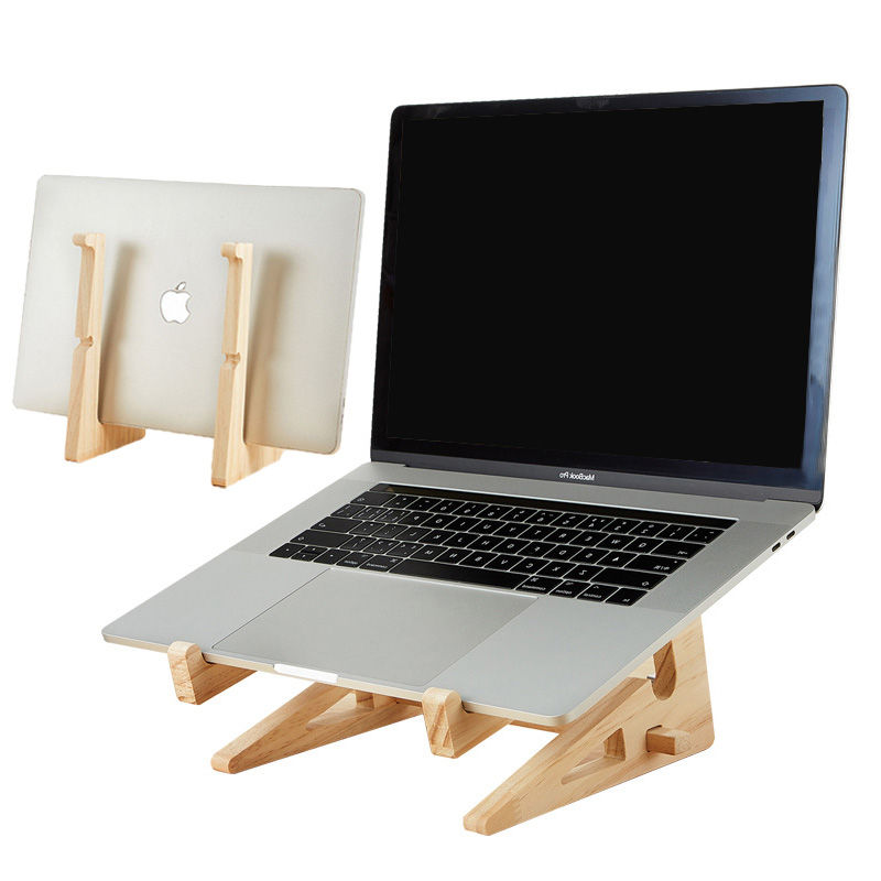 Thumbnail: Laptop Stand for Desk with Adjustable Height (Wood)