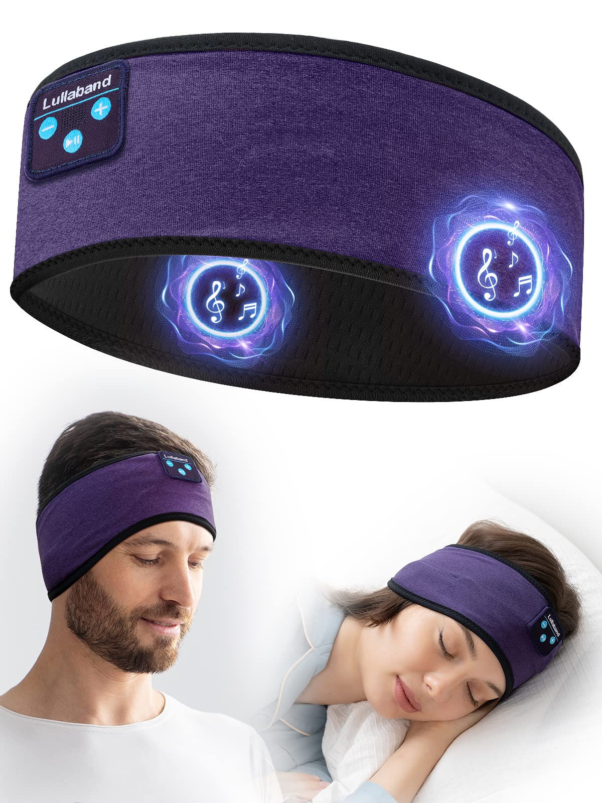 Lullaband Bluetooth Headband Headphones Sleep Headphones for Side Sleepers Sleep