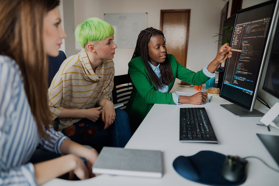 Sesión de codificación en equipo